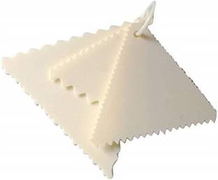 M T TRADERS Cake Scraper Triangle Sawtooth Shape Smoother Fondant & Cake Decorating Tools - 3 pc Baking Comb
