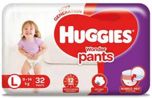 Huggies Wonder Pants Large (L) Size Baby Diaper Pants, 32 Count - L