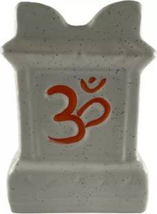 OriginalCeramics MEDIUM TULSI SHAPE CERAMIC POT(WHITE) Plant Container Set