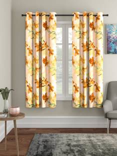 Flipkart SmartBuy 150 cm (5 ft) Polyester Semi Transparent Window Curtain (Pack Of 2)