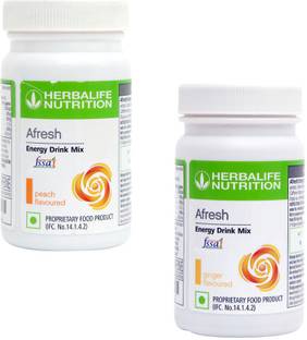 HERBALIFE Afresh Energy Drink Mix - Peach Flavor & Ginger For Weight Loss Energy Drink