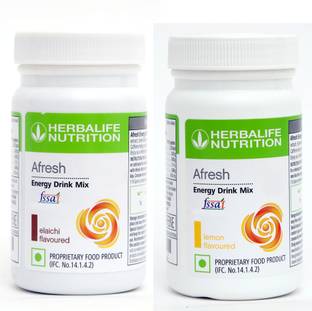 HERBALIFE Afresh Energy Drink - Elaichi Flavor & Lemon Flavor For Weight Loss Energy Drink
