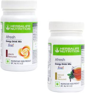 HERBALIFE Afresh Energy Drink Mix - Elaichi Flavor & Tulsi Flavor For Weight Loss Energy Drink