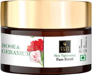 GOOD VIBES Skin Tightening Face Scrub - Rose & Geranium Scrub