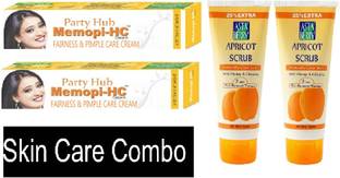 Party Hub Memopi-hc Cream (15 grm) Pack of 2 + Apricot Face scrub 60 ml pack of 2