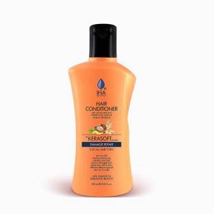 IHA Kerasoft Herbal Hair Conditioner - Vegan Anti Hairfall, Anti Frizz and Damage Repair Hair Conditioner with Soya and Argon Oil Extracts - Paraben Free, Sulphate Free, 250 ML