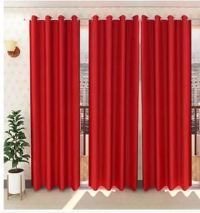 STAMEN 274 cm (9 ft) Polyester Blackout Long Door Curtain (Pack Of 3)