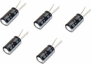 ERHIndia (50 Pcs) 1000uF 16V/25V/35V/50V Radial Lead 1000 uF Electrolytic Capacitors for DIY Electronic Projects and Kits Electronic Components Electronic Hobby Kit