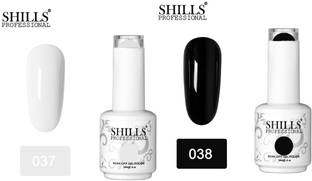 Shills Professional UV LED Soak Off Gel Polish White, Black