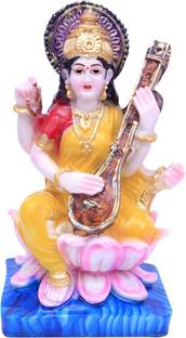 buji idol saraswati,saraswati statue, saraswati murti,saraswati idol,statue saraswati Decorative Showpiece  -  19 cm