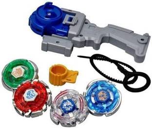 RTW COLLECTIONS BeyBlade 4 Pcs Set with Handle (Multicolor)