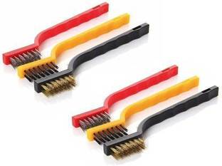 Newvent New Set Of 6 Multipurpose Cleaning Brush for Scrubbing Handle Scratch Brush