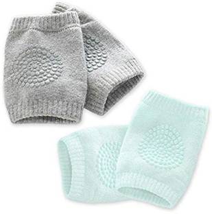 DECOBELL Toddler Kids Kneepad Protector Soft Thicken Non-Slip Dispensing Safety Crawling Baby Leg Warmers Knee Pads Socks For Child Baby grey,blue Baby Knee Pads