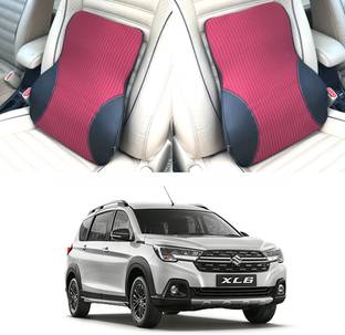 Oshotto Black, Red Fabric, Leatherite Car Pillow Cushion for Maruti Suzuki