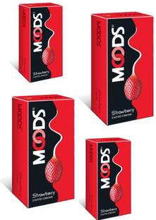 MOODS Strawberry Fruity Flavour 12'sx4 Condom