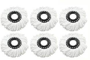 Dragon 6 pcs Magic Spin Mop Replacement Head Refill for 360 degree Rotation Mop, Cleaning Wipe