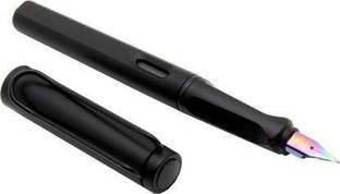 greencom IZONE yerin 326 Stylish Charcoal Black Rainbow Extra Fine Nib Wired Clip Fountai Fountain Pen