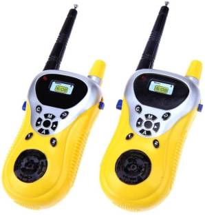 Tenmar 2 Player Communication Interactive Portable Yellow Walkie Talkie Phone Toy For Kids