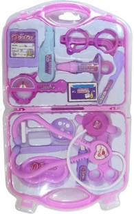 DCS 14 pcs Doctor Kit Toys for Kids, Doctor Kit Pretend Play Doctor Play Set Medical Carry-case Nurses Toy Set Fun Toy Gift Early Education for Kids (Multicolor, Pack of 1)