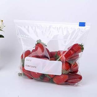 INKULTURE Multipurpose Reusable Plastic Slider Zipper Transparent Bag for Freezer and Office Storage Use, Size 11" X 11" (10 Bags, 1 L/Large).. Plastic Storage Pouch