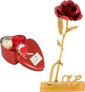 Revive Artificial Flower, Soft Toy, Showpiece Gift Set