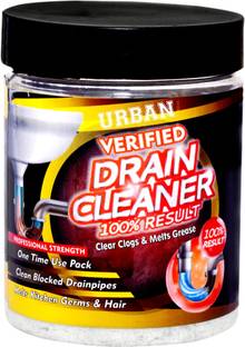 VERIFIED Strong Drain clear (Dry Powder) To Clear Clogged Drains, Sinks And Pipes (400G) For Kitchen sink, bathroom pipe, toilet clog cleaner and blockage remover Pack Of 1 Drain Cleaner for Shower or Sink Drains Powder Drain Opener