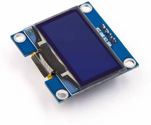 Flyrobo 1.3 Inch I2C IIC Blue OLED 4 pin LCD Module 4pin (with VCC GND) - .in Electronic Components Electronic Hobby Kit