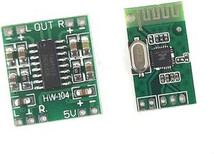 ERHIndia Combo Pack of PAM8403 2x3 Watt Dual Channel Amplifier Board and 5V Bluetooth Audio Receiver Module Electronic Components Electronic Hobby Kit