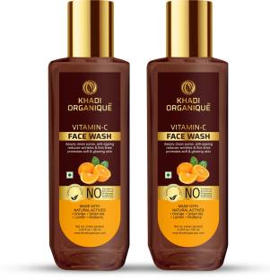 khadi ORGANIQUE Vitamine c face wash For Deeply clean skin pores, Anti-ageing, Reduces wrinkles & glowing skin (SLS & PARABEN FREE) Face Wash