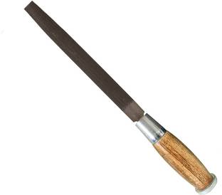 AMB Wooden Handle Steel Cut Half Round File 6 Inches Knife Sharpening Steel
