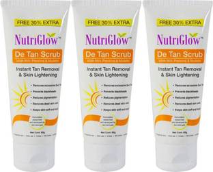 NutriGlow DE-TAN Face Scurb (Pack of 3) Scrub