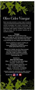 Basic Ayurveda Olive Cider Vinegar Vinegar