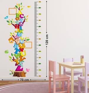 Tuffuk 70 cm ABCD Height Chart |Self Adhesive | Wall Stickers | PVC Vinyl | Non-Reusable | Self Adhesive Sticker
