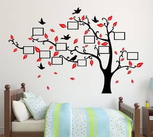 Littlebuds Photo Frame Tree Medium Vinyl Wallstickers ( 150cm x 100 cm)