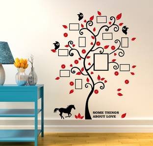 Littlebuds Photo Frame Tree Medium Vinyl Wallstickers (100 cm x 130 cm)