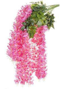 Kanha pink wisteria flower vine set of 2 Pink Westeria Artificial Flower