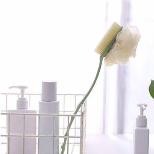 NOHUNT Shower Bath Body Brush Shower Back Scrubber Long handle soft fur two in one bath brush colorful shower body brush for skin massage with Super Soft Bristles Back Scrubber