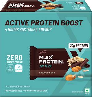 RiteBite Max Protein Active Choco Slim Bars 402g - 6 (67g x 6) Box