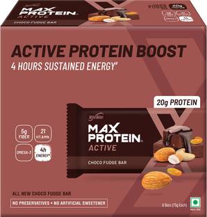 RiteBite Max Protein Active Choco Fudge Bars Box
