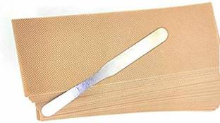 NON WOVEN Brown Wax Strips Hair Remover 80 GSM Woven Fabric for Smooth Waxing With Steel Spatula Strips