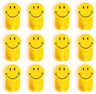 MON N MOL Plastic Self-Adhesive Smiley Face Set Hook 12