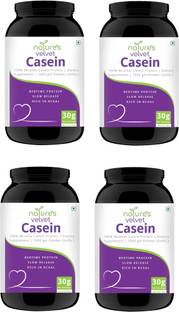 Natures Velvet Lifecare 100% Casein Protein, Vegetarian and Natural, 1000 gms - Pack of 4 Casein Protein