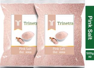 Trinetra Best Quality Pink Salt (Sendha Namak)-500gm (Pack Of 2) Himalayan Pink Salt
