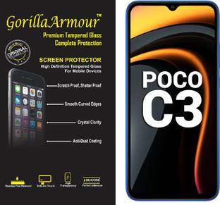Gorilla Armour Tempered Glass Guard for Poco C3, Poco M2