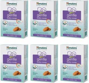 HIMALAYA Gentle Baby Soap, 75g ( Pack of 6 ) Gentle Cleanses Baby Soap With FLAVOR of Oils of Olive And Almond 75gram ( Pack of 6 )
