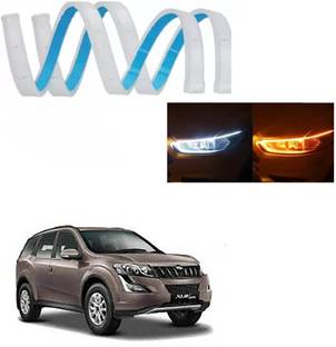 Vagary ENERGY SAVING UNIVERSAL YELLOW WHITE MODIFIED LED CAR STRIP/DRL INDICATOR LIGHT-085 Headlight Car LED for Mahindra (12 V, 12 W)