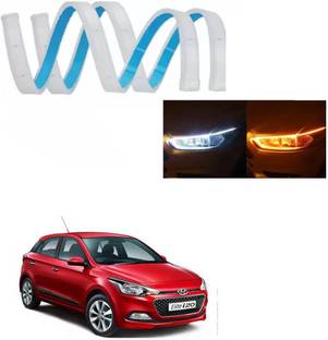 Vagary ENERGY SAVING UNIVERSAL YELLOW WHITE MODIFIED LED CAR STRIP/DRL INDICATOR LIGHT-050 Headlight Car LED for Hyundai (12 V, 12 W)