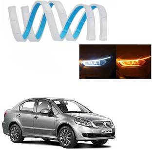 Vagary ENERGY SAVING UNIVERSAL YELLOW WHITE MODIFIED LED CAR STRIP/DRL INDICATOR LIGHT-110 Headlight Car LED for Maruti Suzuki (12 V, 12 W)
