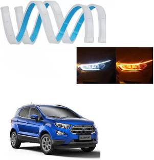 Vagary ENERGY SAVING UNIVERSAL YELLOW WHITE MODIFIED LED CAR STRIP/DRL INDICATOR LIGHT-023 Headlight Car LED for Ford (12 V, 12 W)