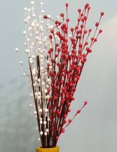 Palesaa Red White Poppy Flower Multicolor Ballmum Artificial Flower